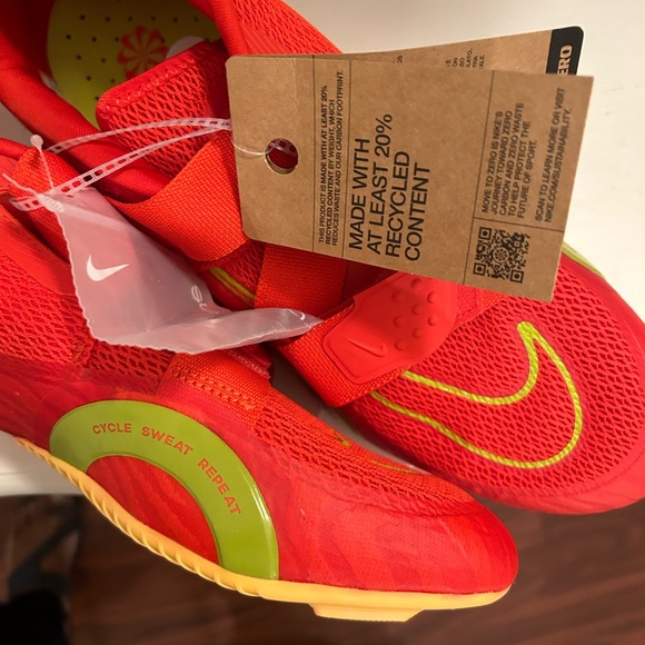 Nike Orange Track shoes NWT size 13 US.unisex with metal spikes new - Picture 2 of 12